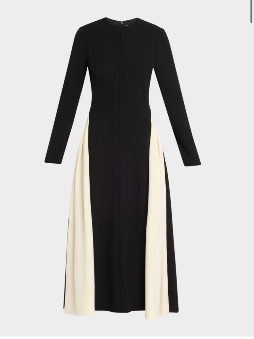 Lela Rose
Contrast Stripe Long-Sleeve
Midi Dress Size 10